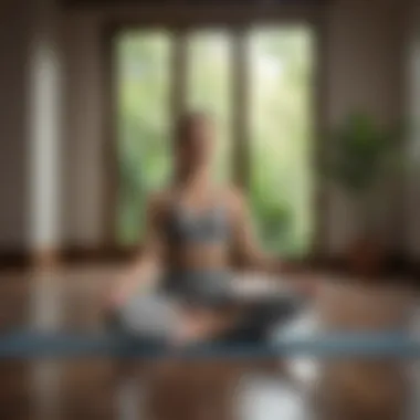 A calming yoga session in a peaceful environment