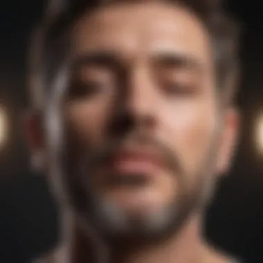 A close-up of breathing exercises being practiced