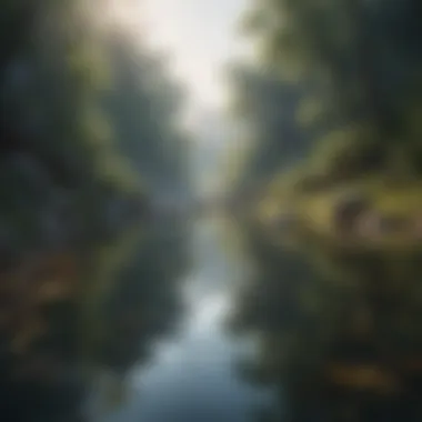 Serenity in Nature A serene landscape promoting relaxation
