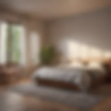 Calming Bedroom Environment A serene bedroom setting creating a calming atmosphere