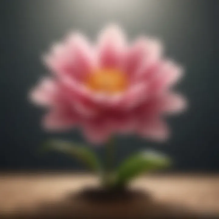 A blossoming flower depicting personal growth and transformation
