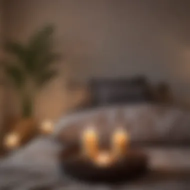 Mindfulness Meditation for Restful Nights Meditative space with cushions and candles for mindfulness