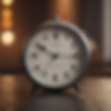 Scheduling Time for Mindfulness A clock showing a designated time for meditation practice