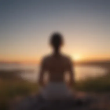 Embracing the Dawn A serene sunrise over a calm landscape, symbolizing a fresh start.