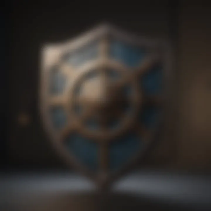 A symbolic illustration of a shield representing protection through boundaries.