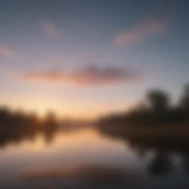 Clarity at Dusk A calming sunset over a peaceful lake, representing mental clarity