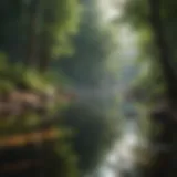 A serene nature landscape embodying tranquility and mindfulness