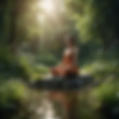 Cultivating Mindfulness in Nature A serene garden setting promoting mindfulness