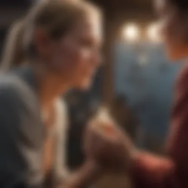 Empathy and Connection Through Kindness A heartwarming scene of connection and empathy