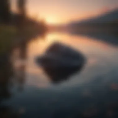 A peaceful sunrise over a calm lake