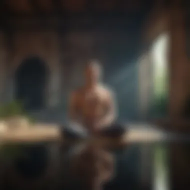 Mindfulness and Meditation A tranquil scene with a person meditating, representing mindfulness