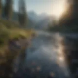 A serene landscape representing calmness amidst chaos