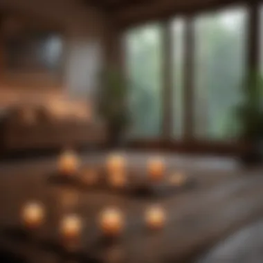 Mindful Sanctuary: Creating a Peaceful Space for Meditation A peaceful meditation space adorned with candles and soft lighting, enhancing the ambiance for mindfulness practice.