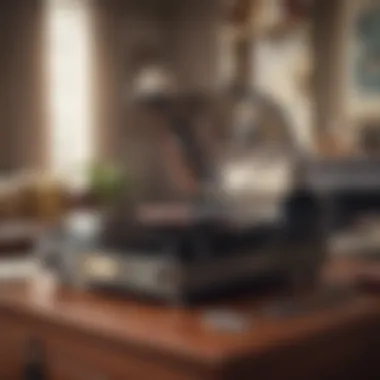 Timeless Melodies: The Vintage Allure of Classical Music A vintage vinyl record player with classical music records, representing the timeless nature of classical music.