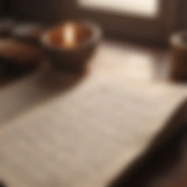 A journal open with a meditation quote written in it