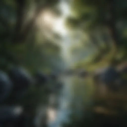 A serene landscape for meditation inspiration