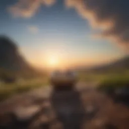 A serene landscape at dawn representing inner peace