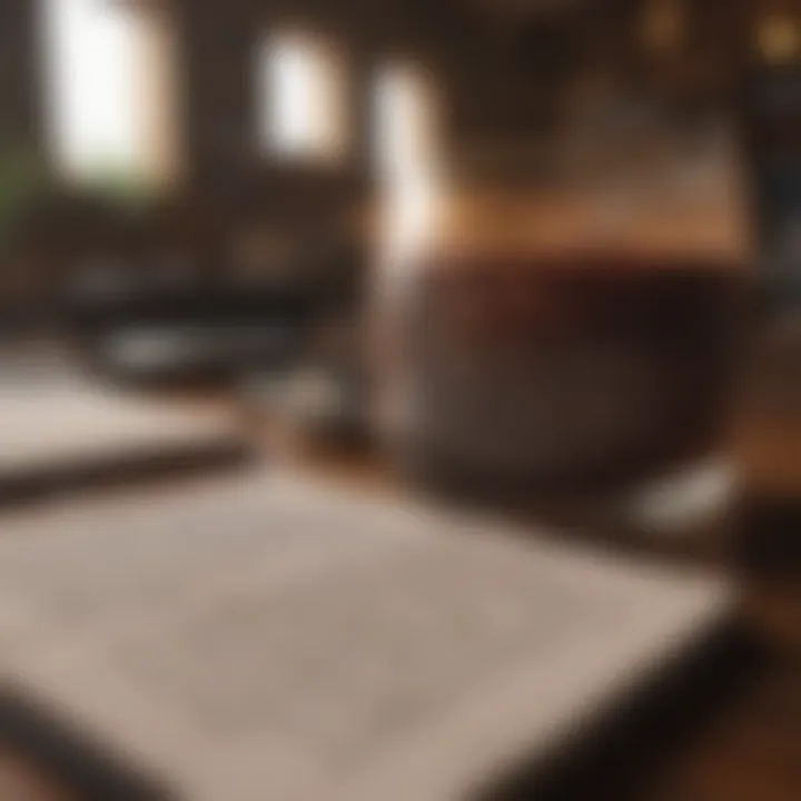 An open journal with inspirational quotes for reflection
