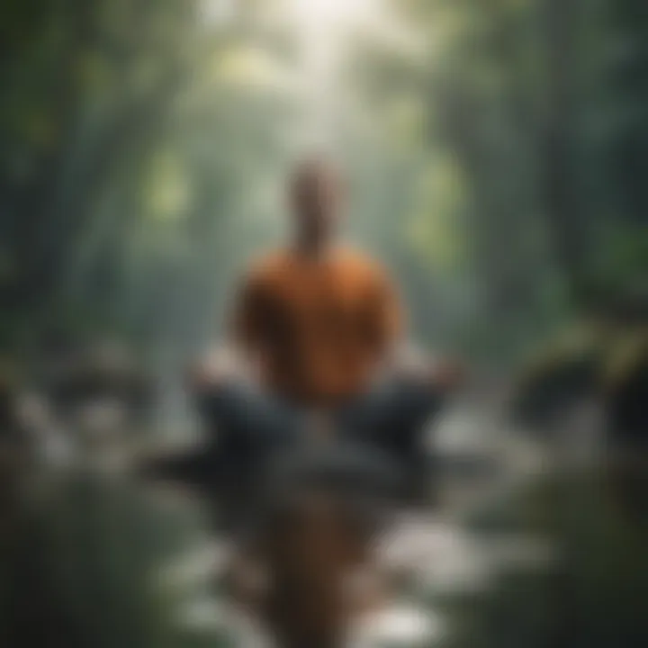 Mindfulness meditation session promoting emotional well-being