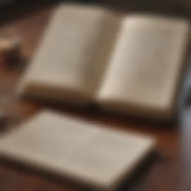 Reflections in Writing A close-up of a journal filled with heartfelt entries, symbolizing personal reflection and healing.