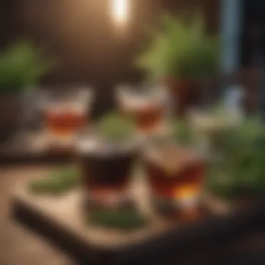 Relaxing Herbal Remedies for Better Sleep Various herbal teas displayed on a wooden table