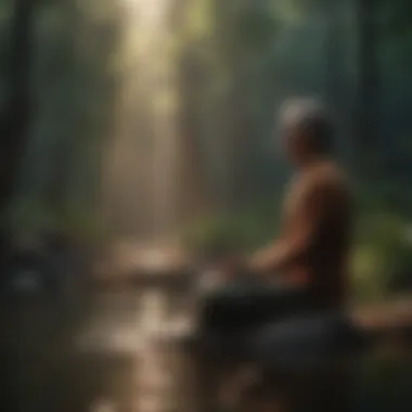 Mindfulness Techniques for Enhanced Sleep An individual meditating in a tranquil setting