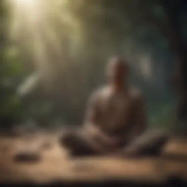 Mindfulness Through Meditation Meditation scene promoting mindfulness