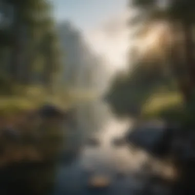 Serene Landscape Symbolizing Emotional Well-Being A serene landscape symbolizing emotional well-being