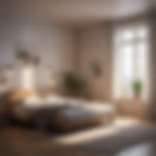 Calming bedroom environment promoting sleep