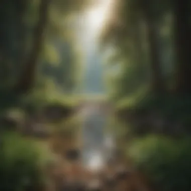 Nature's Embrace: A Scene of Thankfulness A serene landscape symbolizing peace and gratitude