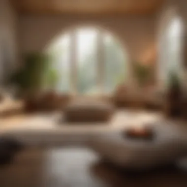 Sacred Space: Creating Your Grounding Sanctuary A cozy meditation space featuring cushions and soft lighting, inviting relaxation and introspection.