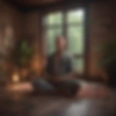 Cultivating Calmness and Inner Peace Calm individual meditating in a cozy environment