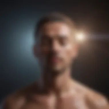 An abstract representation of the connection between mind and body