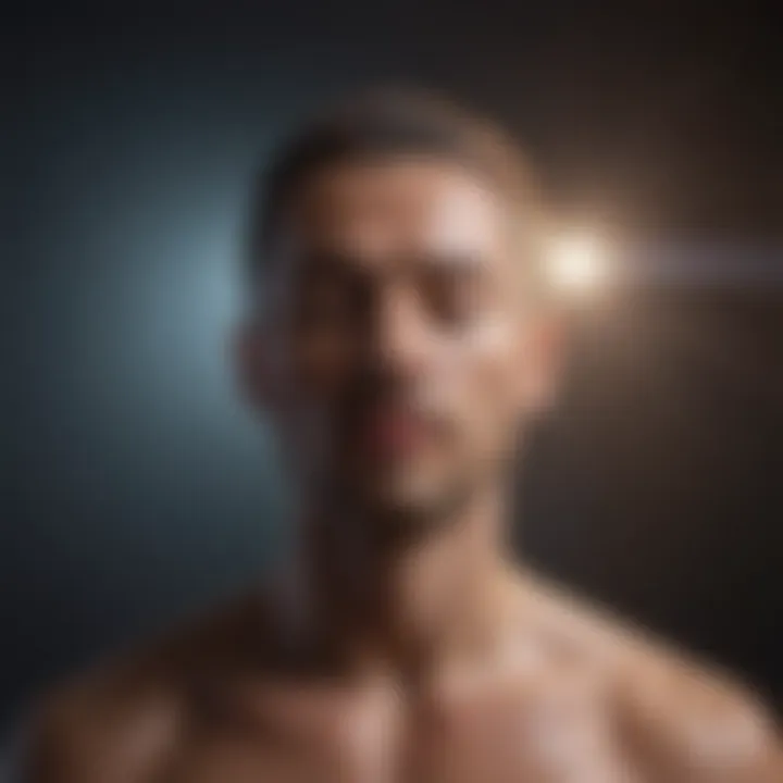 An abstract representation of the connection between mind and body