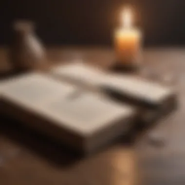Mindful Journaling for Inner Clarity An open journal with a pen beside a candle and crystals