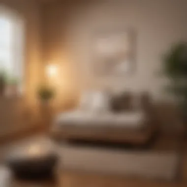 Comfortable Space for Guided Meditation A cozy meditation nook with cushions and soft lighting