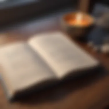 An open journal with positive affirmations written on its pages