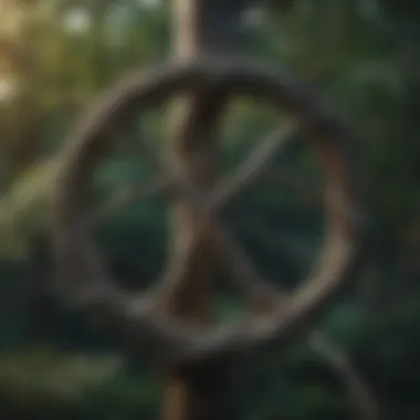 A close-up of intertwined branches symbolizing unity