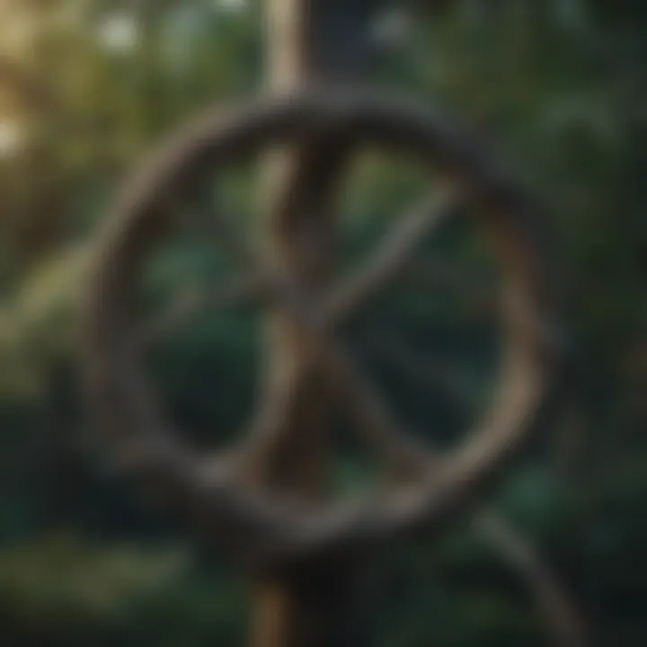 A close-up of intertwined branches symbolizing unity