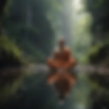 The Journey of Inner Kindness An individual immersed in a moment of reflection and kindness