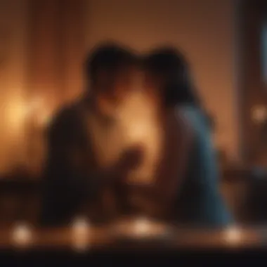 Illuminating Moments of Affection A candlelit setting evoking intimacy and warmth