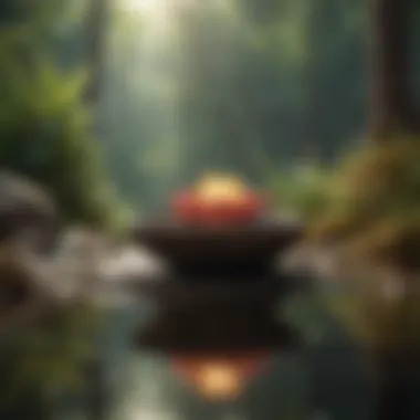 Mindfulness in a Calm Setting Calm atmosphere encouraging mindfulness