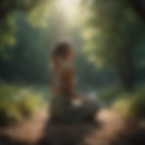 Serene landscape with a meditative focus