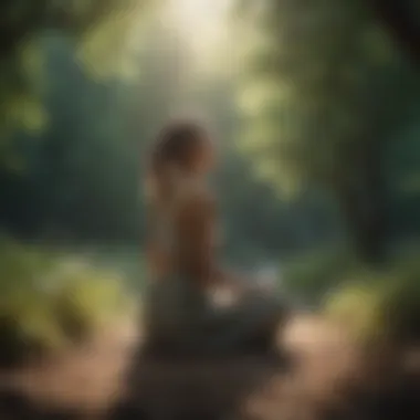 Serenity in Meditation Serene landscape with a meditative focus