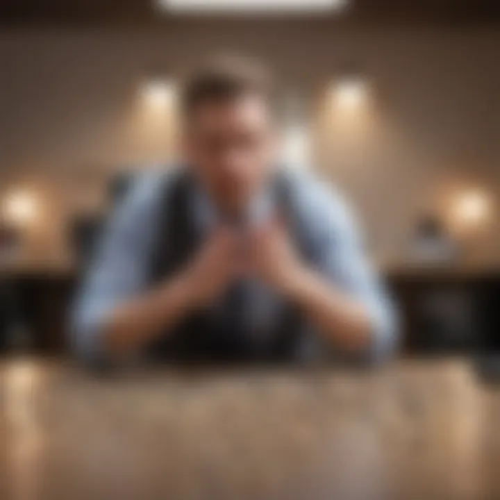 A person engaging in a stress-relief activity at work
