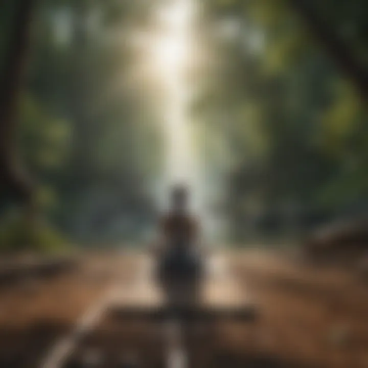 Illustration of focus and clarity through meditation