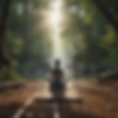 Achieving Clarity: The Mindful Journey Within Illustration of focus and clarity through meditation