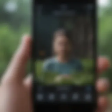 Digital Mindfulness: Engaging with Meditation Apps Close-up of meditation app on an iPhone