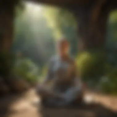 Cultivating Calm: The Art of Meditation A peaceful meditation session in a tranquil setting