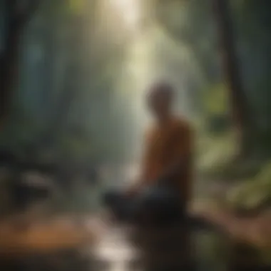 Journey Within: Finding Yourself A person in deep meditation reflecting on self-connection